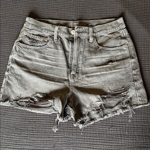 American Eagle Distressed Black Denim Shorts